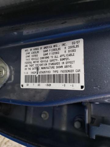 Photo 9 VIN: 1HGCM66457A057153 - HONDA ACCORD SE 