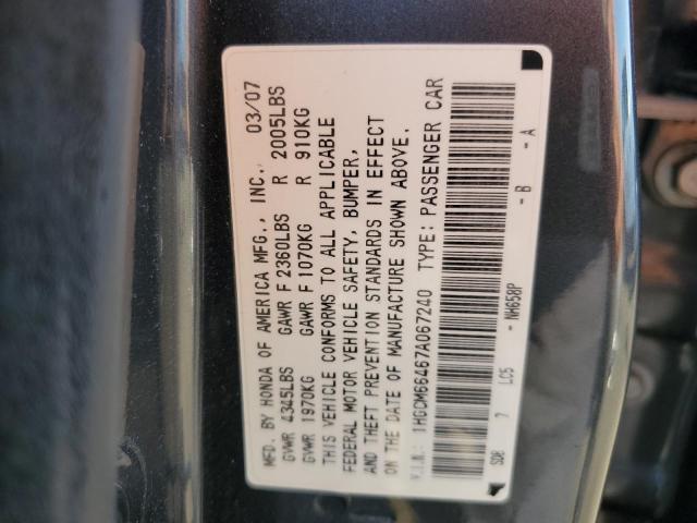 Photo 12 VIN: 1HGCM66467A067240 - HONDA ACCORD SE 