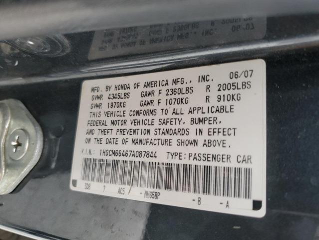 Photo 11 VIN: 1HGCM66467A087844 - HONDA ACCORD SE 