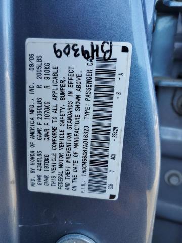 Photo 11 VIN: 1HGCM66487A016323 - HONDA ACCORD 