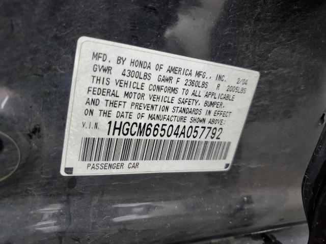 Photo 11 VIN: 1HGCM66504A057792 - HONDA ACCORD 