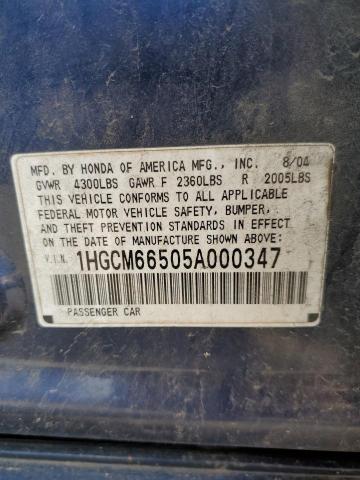 Photo 11 VIN: 1HGCM66505A000347 - HONDA ACCORD 