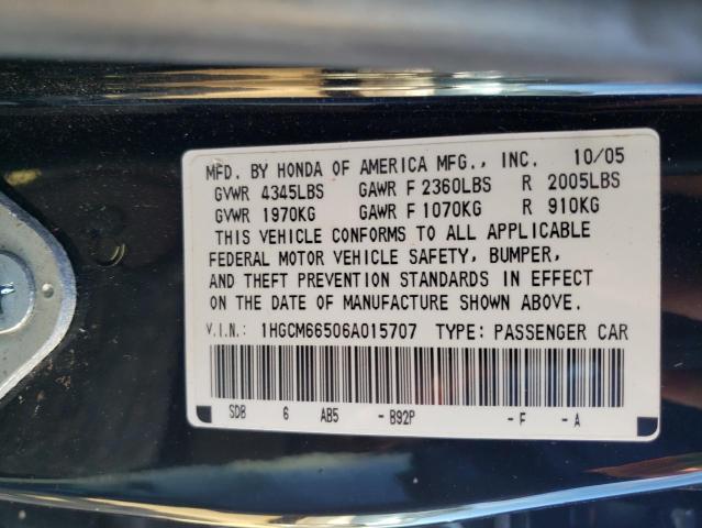 Photo 9 VIN: 1HGCM66506A015707 - HONDA ACCORD 