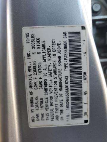 Photo 11 VIN: 1HGCM66506A016243 - HONDA ACCORD 