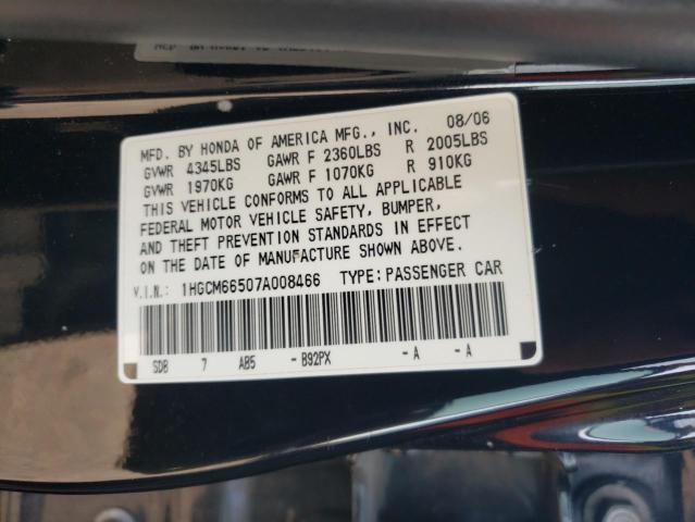 Photo 11 VIN: 1HGCM66507A008466 - HONDA ACCORD EX 