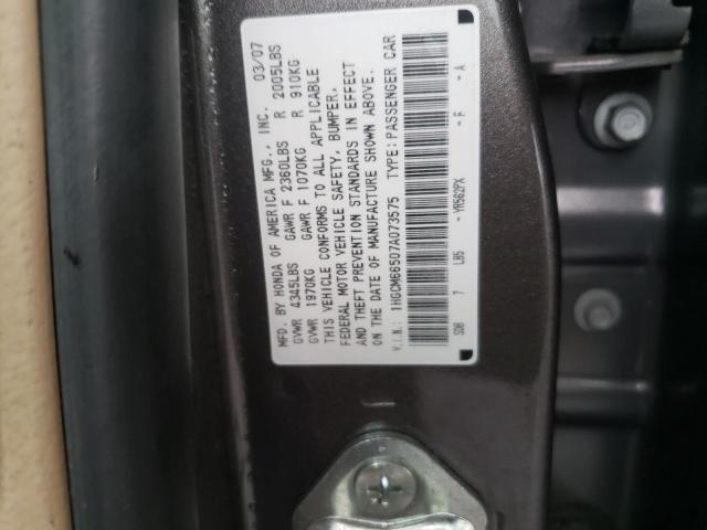 Photo 11 VIN: 1HGCM66507A073575 - HONDA ACCORD EX 