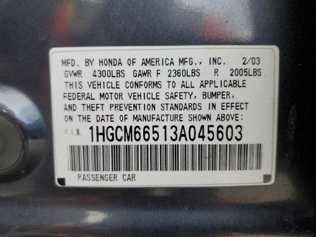 Photo 11 VIN: 1HGCM66513A045603 - HONDA ACCORD 