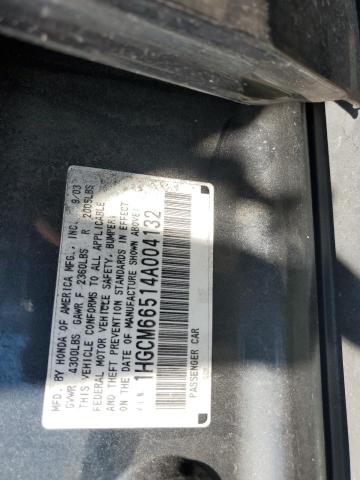 Photo 11 VIN: 1HGCM66514A004132 - HONDA ACCORD EX 