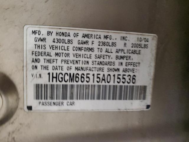 Photo 11 VIN: 1HGCM66515A015536 - HONDA ACCORD 