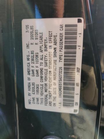 Photo 11 VIN: 1HGCM66515A073226 - HONDA ACCORD EX 