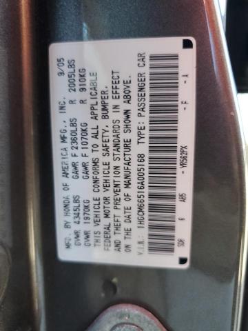 Photo 11 VIN: 1HGCM66516A005168 - HONDA ACCORD EX 