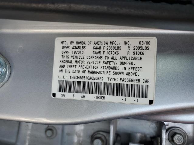 Photo 12 VIN: 1HGCM66516A050692 - HONDA ACCORD 