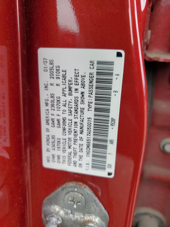 Photo 11 VIN: 1HGCM66517A050015 - HONDA ACCORD 