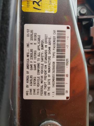 Photo 11 VIN: 1HGCM66517A056008 - HONDA ACCORD 