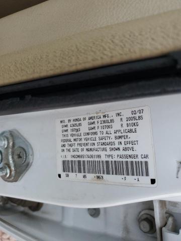 Photo 11 VIN: 1HGCM66517A061189 - HONDA ACCORD EX 