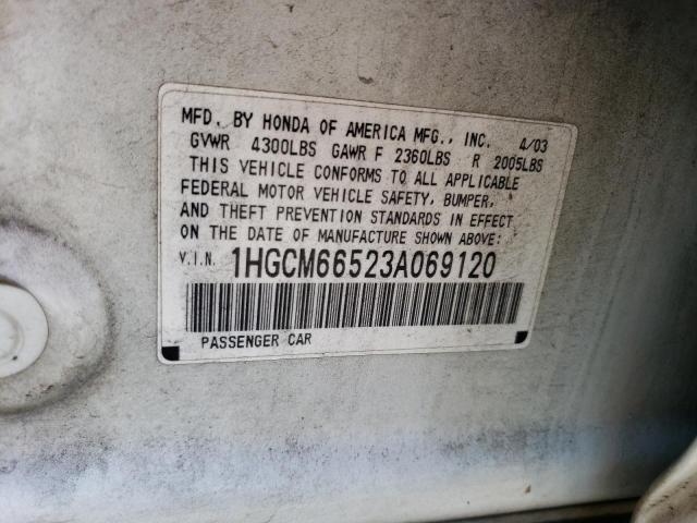 Photo 12 VIN: 1HGCM66523A069120 - HONDA ACCORD 