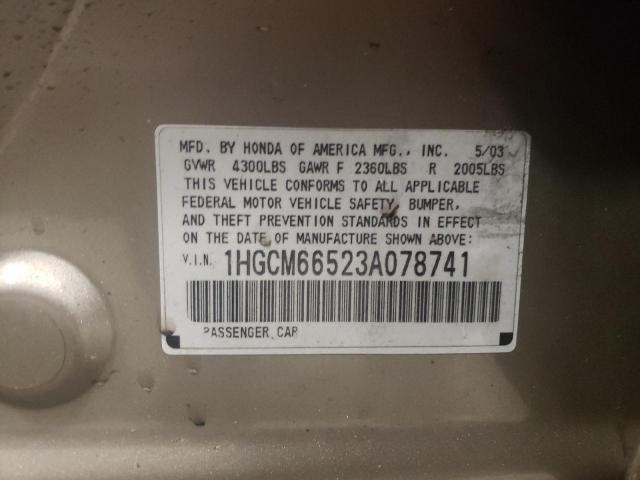 Photo 11 VIN: 1HGCM66523A078741 - HONDA ACCORD 