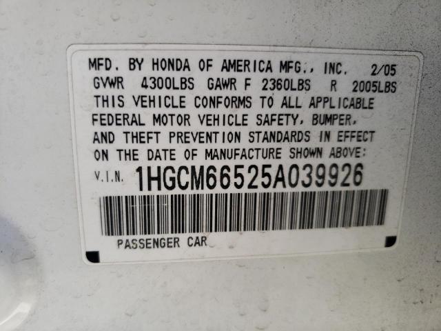 Photo 12 VIN: 1HGCM66525A039926 - HONDA ACCORD 