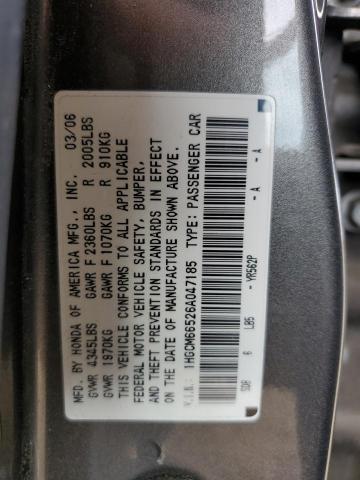 Photo 11 VIN: 1HGCM66526A047185 - HONDA ACCORD 