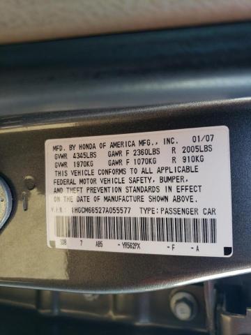 Photo 11 VIN: 1HGCM66527A055577 - HONDA ACCORD EX 