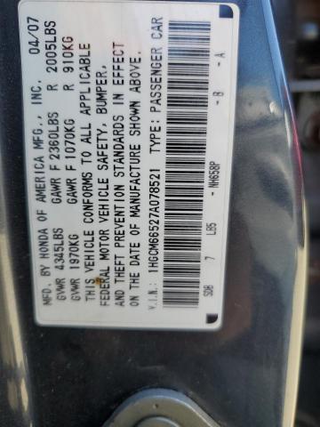 Photo 11 VIN: 1HGCM66527A078521 - HONDA ACCORD EX 