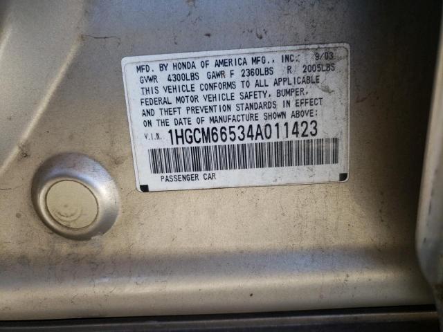 Photo 11 VIN: 1HGCM66534A011423 - HONDA ACCORD 