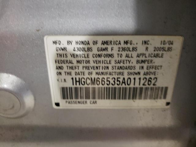 Photo 9 VIN: 1HGCM66535A011262 - HONDA ACCORD EX 