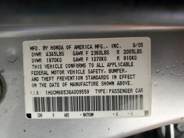 Photo 11 VIN: 1HGCM66536A009559 - HONDA ACCORD 