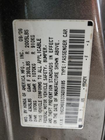 Photo 11 VIN: 1HGCM66537A019185 - HONDA ACCORD EX 