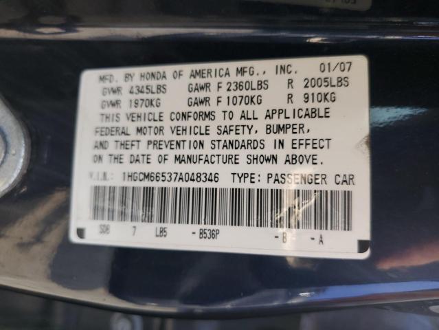 Photo 11 VIN: 1HGCM66537A048346 - HONDA ACCORD EX 