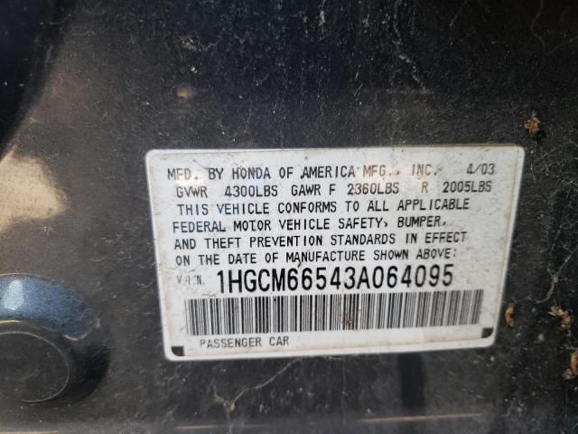 Photo 9 VIN: 1HGCM66543A064095 - HONDA ACCORD EX 