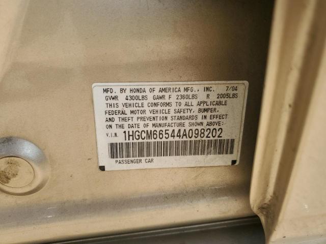 Photo 11 VIN: 1HGCM66544A098202 - HONDA ACCORD EX 