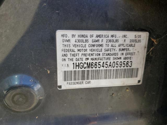 Photo 11 VIN: 1HGCM66545A059563 - HONDA ACCORD EX 