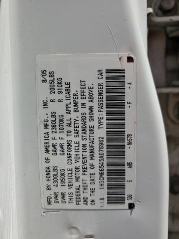 Photo 11 VIN: 1HGCM66545A076962 - HONDA ACCORD EX 