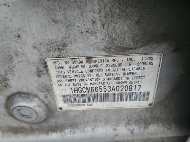 Photo 11 VIN: 1HGCM66553A020817 - HONDA ACCORD 