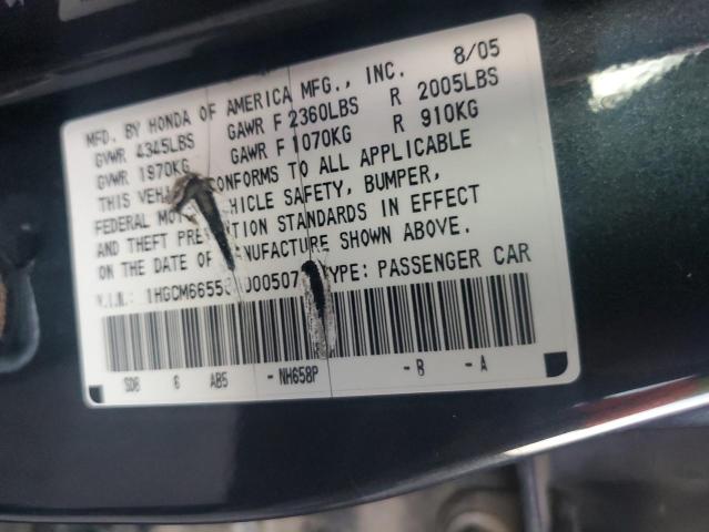 Photo 11 VIN: 1HGCM66556A000507 - HONDA ACCORD EX 