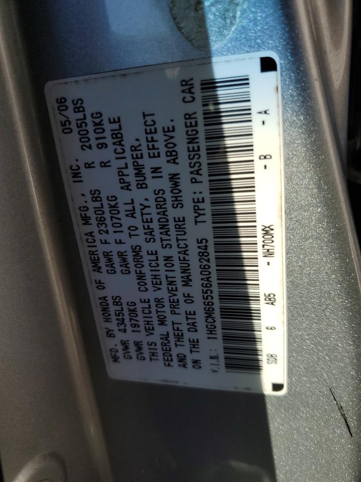 Photo 11 VIN: 1HGCM66556A062845 - HONDA ACCORD 