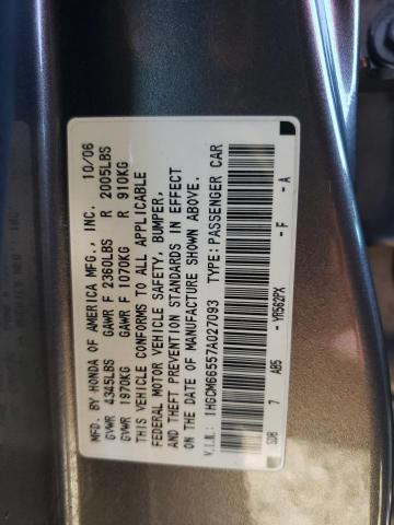 Photo 12 VIN: 1HGCM66557A027093 - HONDA ACCORD 