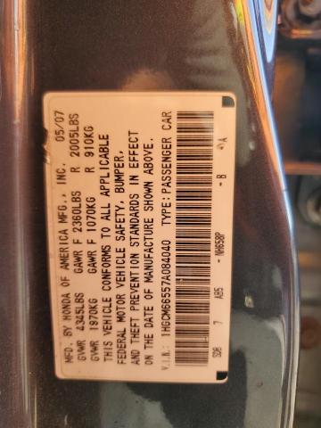 Photo 11 VIN: 1HGCM66557A084040 - HONDA ACCORD 