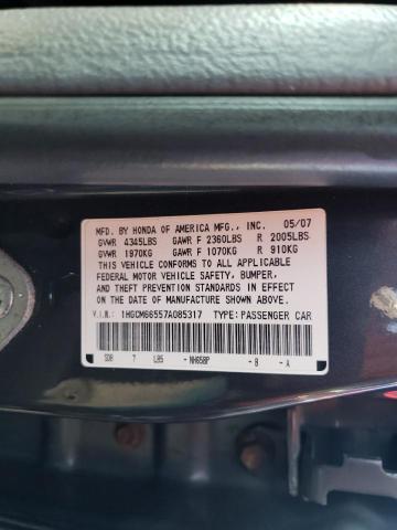 Photo 11 VIN: 1HGCM66557A085317 - HONDA ACCORD EX 