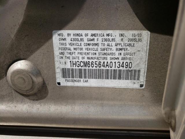 Photo 12 VIN: 1HGCM66564A013490 - HONDA ACCORD 