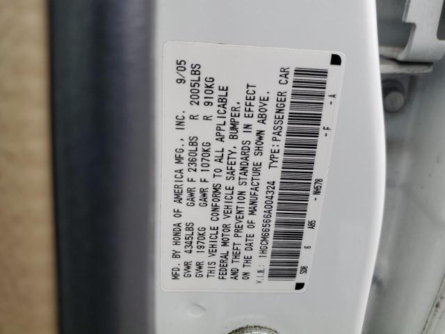 Photo 11 VIN: 1HGCM66566A004324 - HONDA ACCORD EX 