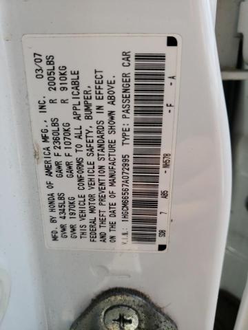 Photo 11 VIN: 1HGCM66567A072995 - HONDA ACCORD EX 