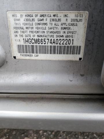 Photo 11 VIN: 1HGCM66574A022201 - HONDA ACCORD 