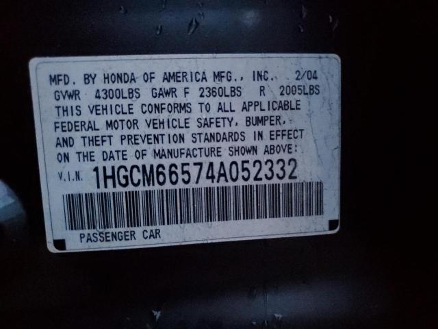 Photo 11 VIN: 1HGCM66574A052332 - HONDA ACCORD 