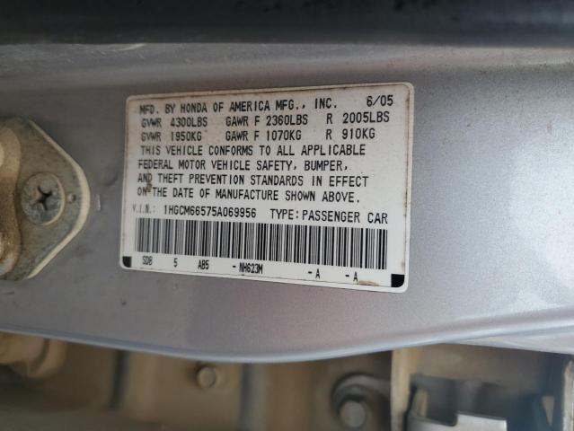 Photo 12 VIN: 1HGCM66575A069956 - HONDA ACCORD EX 