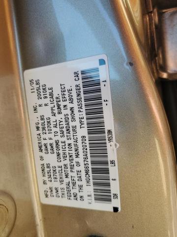 Photo 11 VIN: 1HGCM66576A020709 - HONDA ACCORD 