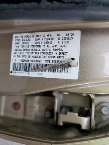 Photo 11 VIN: 1HGCM66577A008027 - HONDA ACCORD 