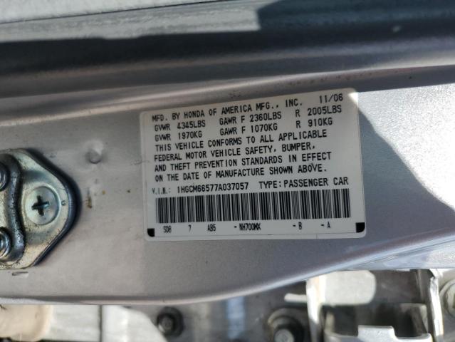 Photo 11 VIN: 1HGCM66577A037057 - HONDA ACCORD EX 