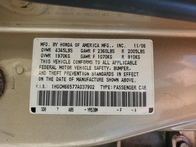 Photo 11 VIN: 1HGCM66577A037902 - HONDA ACCORD EX 